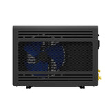 Outdoor condensing unit for the Platinum Split 8000, fan behind a mesh guard