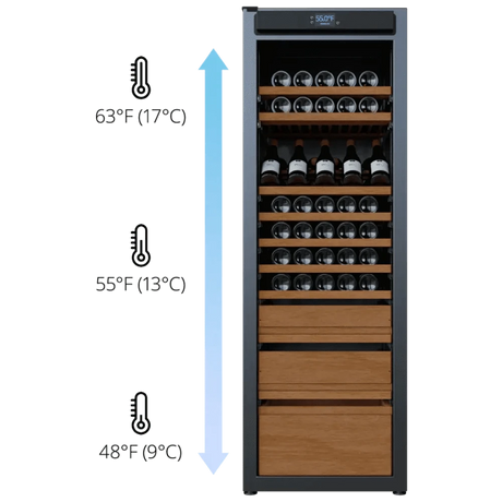 Wine Guardian Luxury Aficionado Style Multi-Zone Wine Cooler