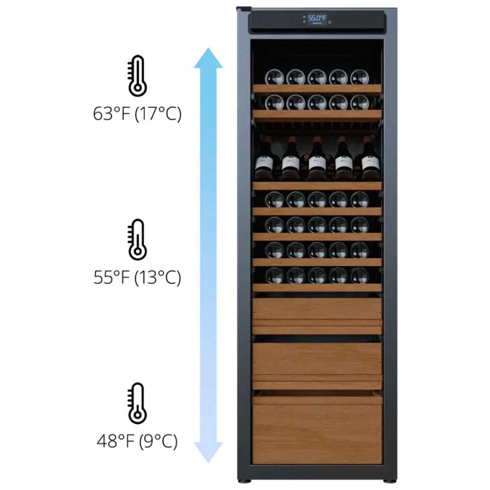 Wine Guardian Luxury Connoisseur Style Multi-Zone Wine Cooler